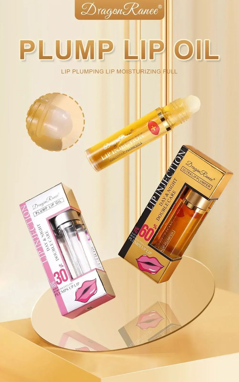 Instant Volumising Lip Plumper Oil Gloss Serum - Moisturizing Anti-Wrinkle & Dark Skin Remover for Fuller, Smoother Lips showcase 3