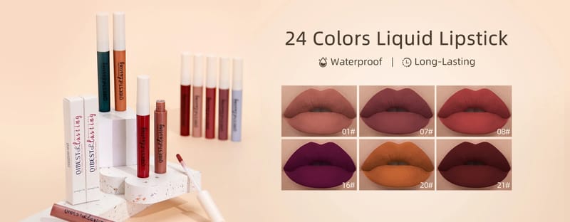 NICEFACE 25 Color Waterproof Matte Lip Gloss Set - Long-Lasting Liquid Lipstick, Non-Stick Cup, Rich Pigment, Professional Cosmetic Makeup for All Occasions showcase 2