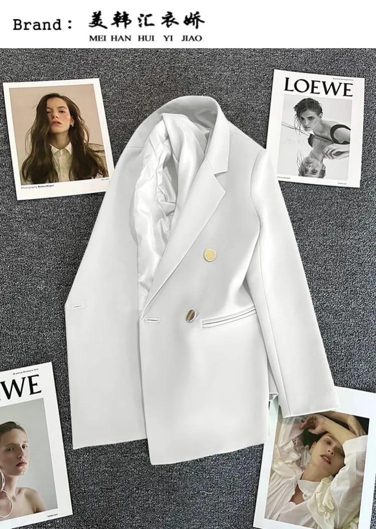 Women's Elegant Single Button Blazer 2023 Autumn/Winter Slim Fit Stylish Jacket Coat, Long Sleeve Chic Office Lady Casual Tops showcase 5
