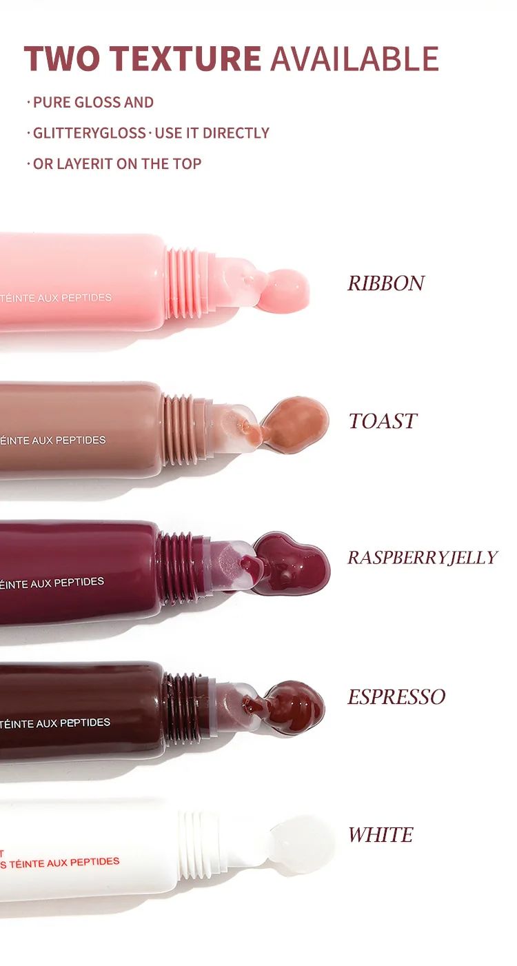 Moisturizing Transparent Lip Gloss Oil - Nude Brown Plumping Effect, Soft Tube Mirror Finish, Beauty Cosmetics Makeup for a Natural Look showcase 4