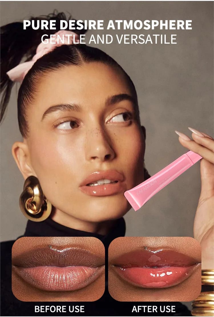 Moisturizing Transparent Lip Gloss Oil - Nude Brown Plumping Effect, Soft Tube Mirror Finish, Beauty Cosmetics Makeup for a Natural Look showcase 3