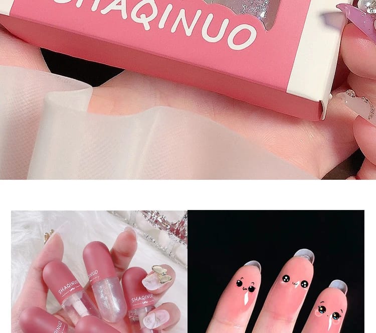 3PCS Crystal Jelly Lip Gloss Set - Color Changing & Glitter Transparent Glass Lip Oil for Moisturizing, Non-Greasy, Long-Lasting Shine showcase 4