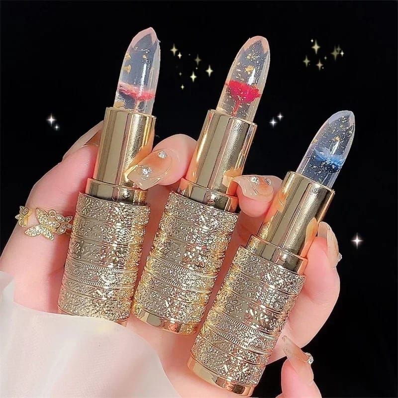 Flower Jelly Lip Gloss Lipstick Balm - Temperature Color Changing Moisturizing Long Lasting Lip Care Makeup for Women showcase 1