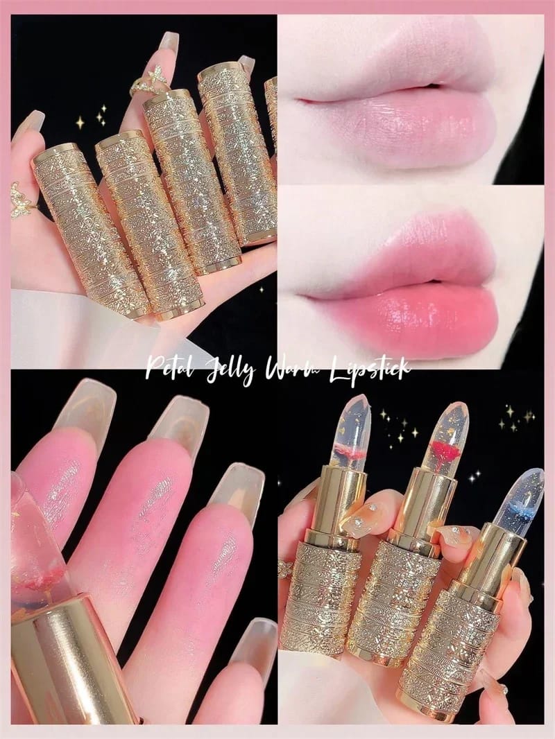 Flower Jelly Lip Gloss Lipstick Balm - Temperature Color Changing Moisturizing Long Lasting Lip Care Makeup for Women showcase 2