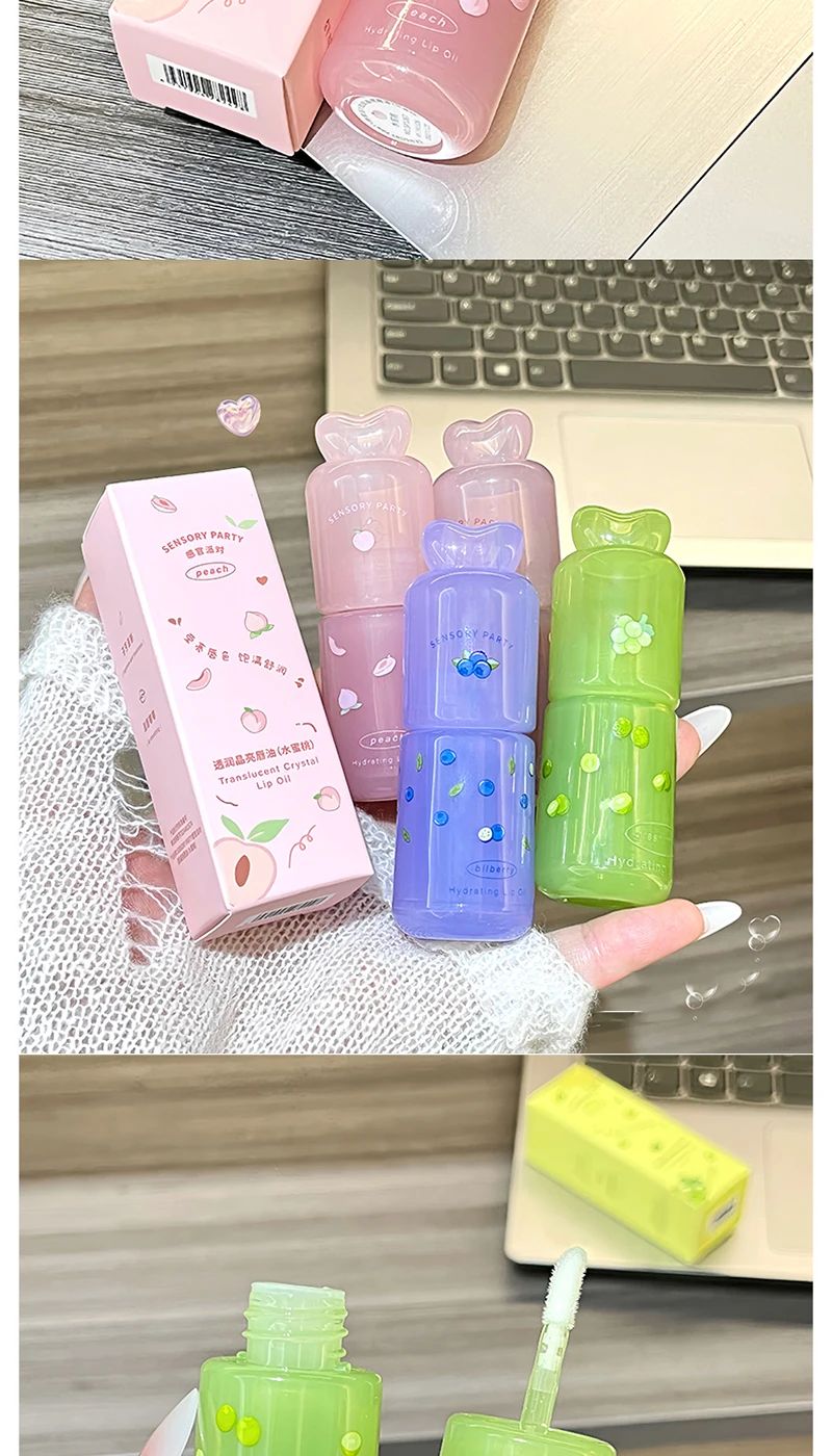 Sensory Party Hydrating & Brightening Lip Mask - Deep Moisture, Lip Wrinkle Reduction, 24-Hour Hydration Lip Oil for Soft, Plump Lips showcase 3