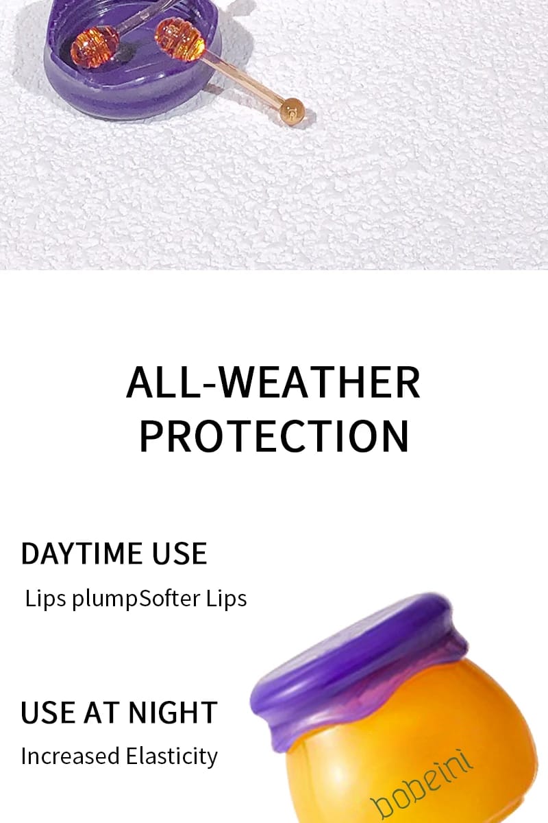 Bobeini Small Honeypot Lip Mask for Intense Hydration - Moisturizing Balm Prevents Dryness, Cracking, Peeling & Fading Lip Wrinkles showcase 2