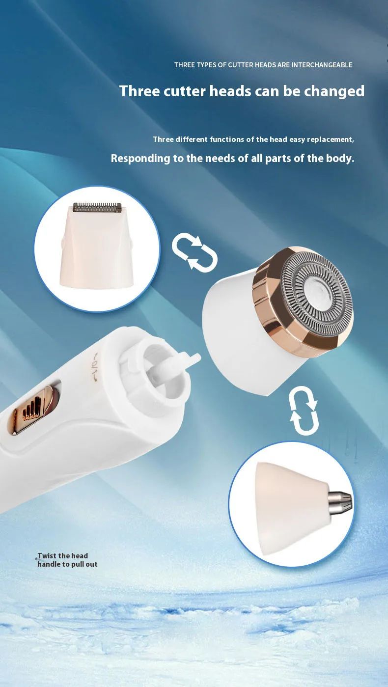 Women's Electric Shaver Waterproof Painless Hair Remover for Bikini, Body, Legs, Face, Underarms - Cordless & Rechargeable with Hypoallergenic Blades showcase 5