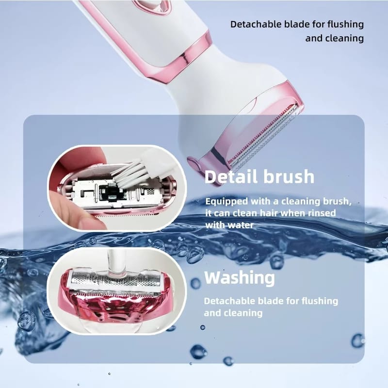 4-in-1 Electric Lady Shaver for Women - Painless Cordless Body Hair Removal Epilator with Trimmer, Eyebrow, and Nose Hair Attachments, USB Rechargeable, Perfect Gift showcase 5