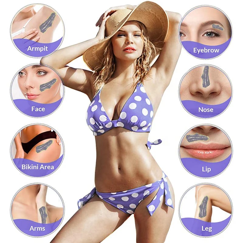 Painless Depilatory Wax Beans 200g/400g - Hard Wax Beads for Hair Removal Machine, Bikini, Face, Legs, Body - Gentle, Non-Irritating Formula showcase 5