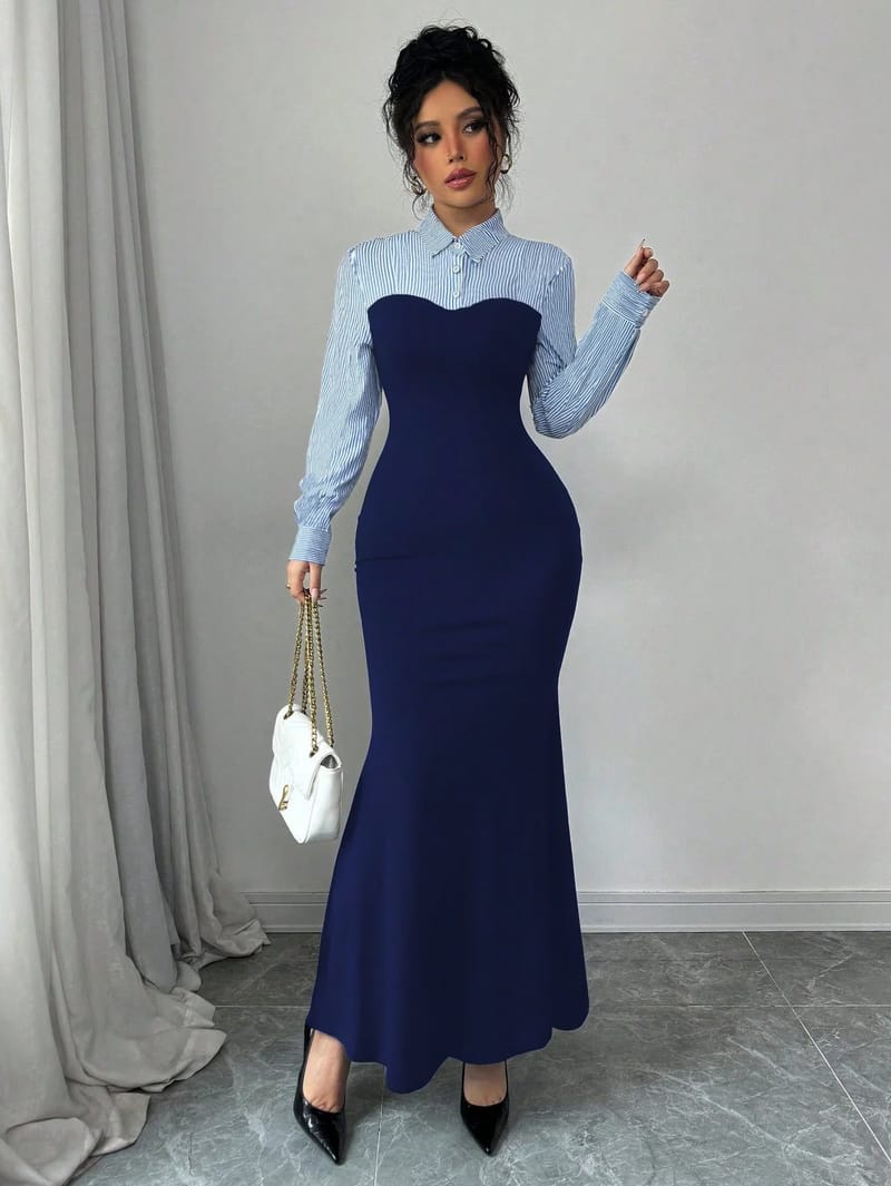2025 Autumn/Winter Women's Elegant Fishtail Long Dress - Form-Fitting, Skin-Friendly Design for Stylish Ladies showcase 5