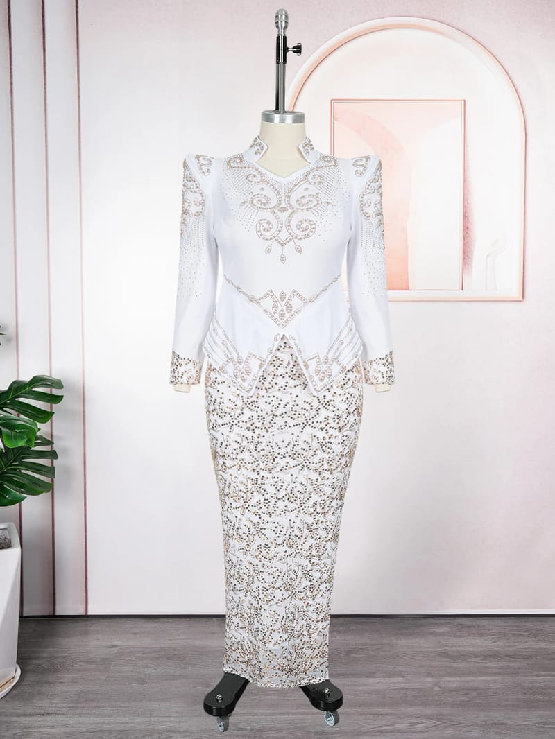 Luxury African Ankara Dashiki Maxi Dress for Women - Elegant Long Sleeve Wedding Party Gown, Plus Size Fashion Apparel showcase 5