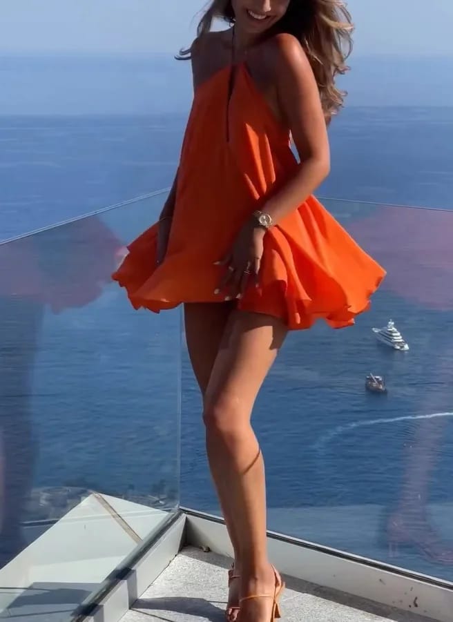 Sexy Off-Shoulder Summer Beach Dress for Women - Elegant Sleeveless Hollow Out Backless Party Vestido showcase 5