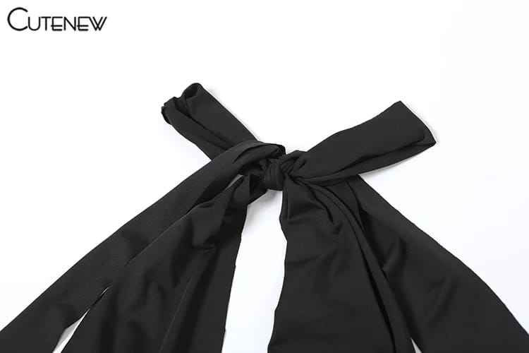 Nibber Elegant Women's Long Dress Solid Color Halter V-Neck Backless Shirring Side Split Vestidos Female High Street New Robe for Parties and Evening Events showcase 5