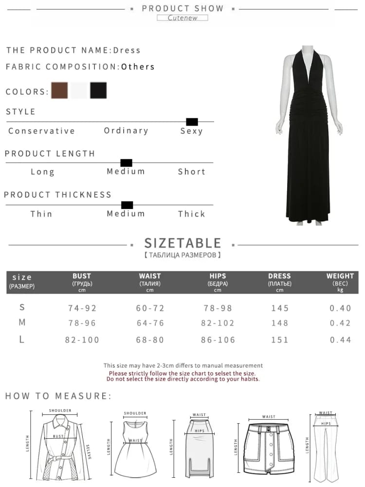 Nibber Elegant Women's Long Dress Solid Color Halter V-Neck Backless Shirring Side Split Vestidos Female High Street New Robe for Parties and Evening Events showcase 1