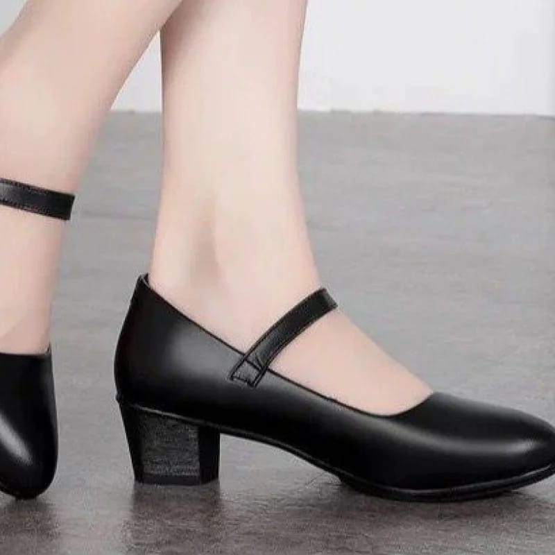 2025 New Women's Medium Heel Pumps - Soft Leather, Non-Slip Sole, Adjustable Buckle, Comfortable for Daily & Casual Wear showcase 4