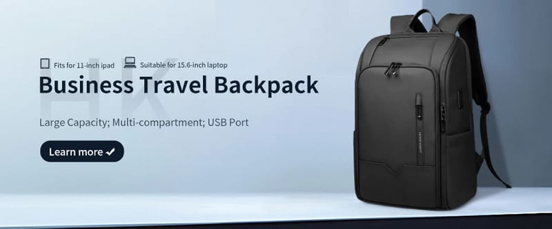 HcanKcan Men's Fashion Crossbody Bag - Waterproof USB Shoulder Sling Chest Pack for Travel & Sport, Fits 9.7" iPad showcase 2