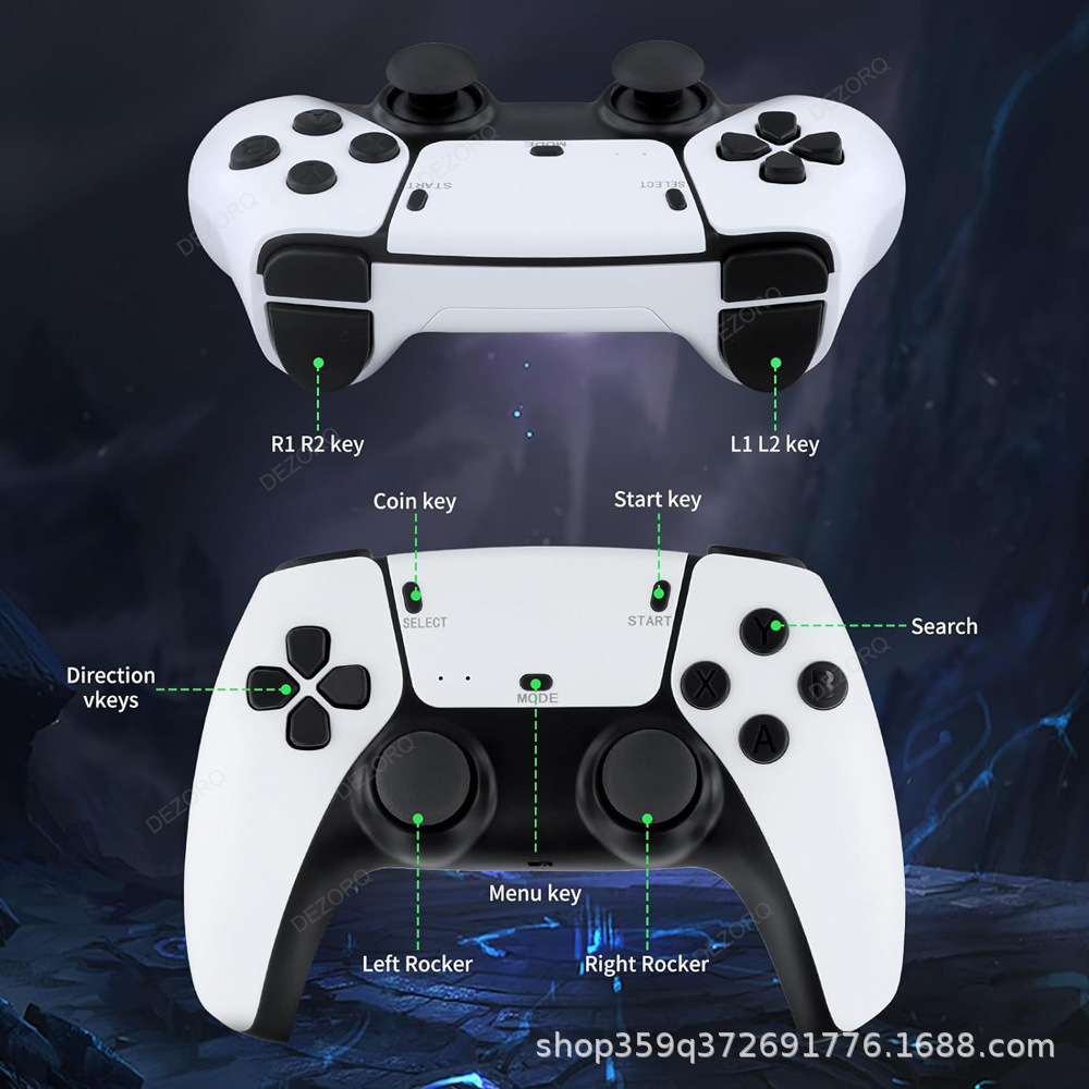 M15 4K HDMI Retro Video Game Console - Classic Arcade Games, Wireless Controllers, Two-Player Support - TV Game Box for Home Entertainment