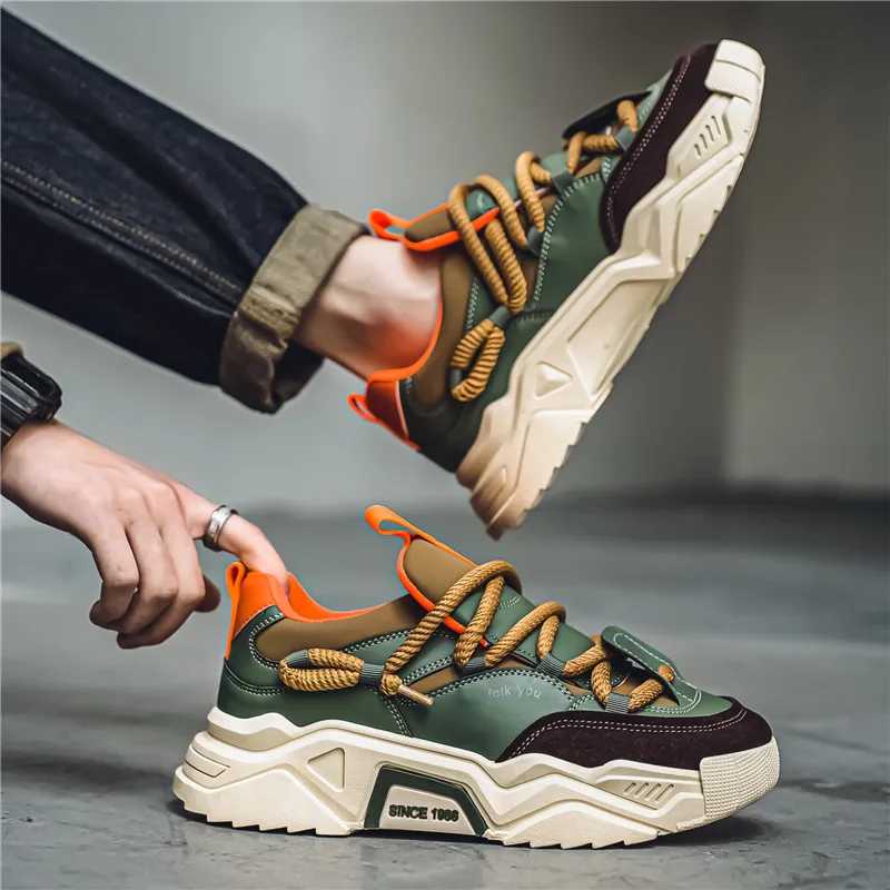 Men's Casual Sneakers 2025 Spring Fashion Versatile Low-Top Skateboard Shoes for Outdoor Sports