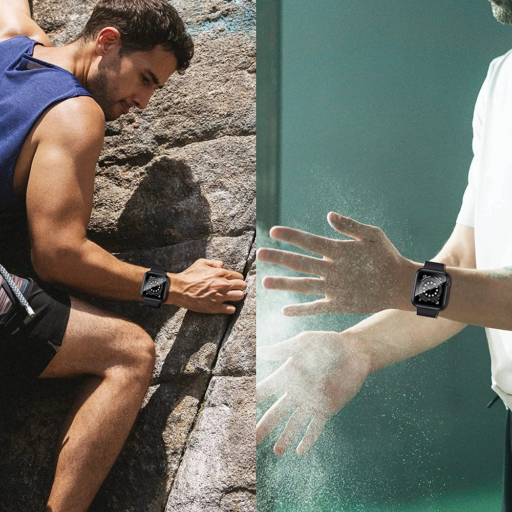 Protective Case with Screen Protector for Apple Watch Series 9 8 7 6 SE 5 3 - 38mm 40mm 41mm 42mm 44mm 45mm - Durable Hard Cover for iWatch Accessories thumbnail 6