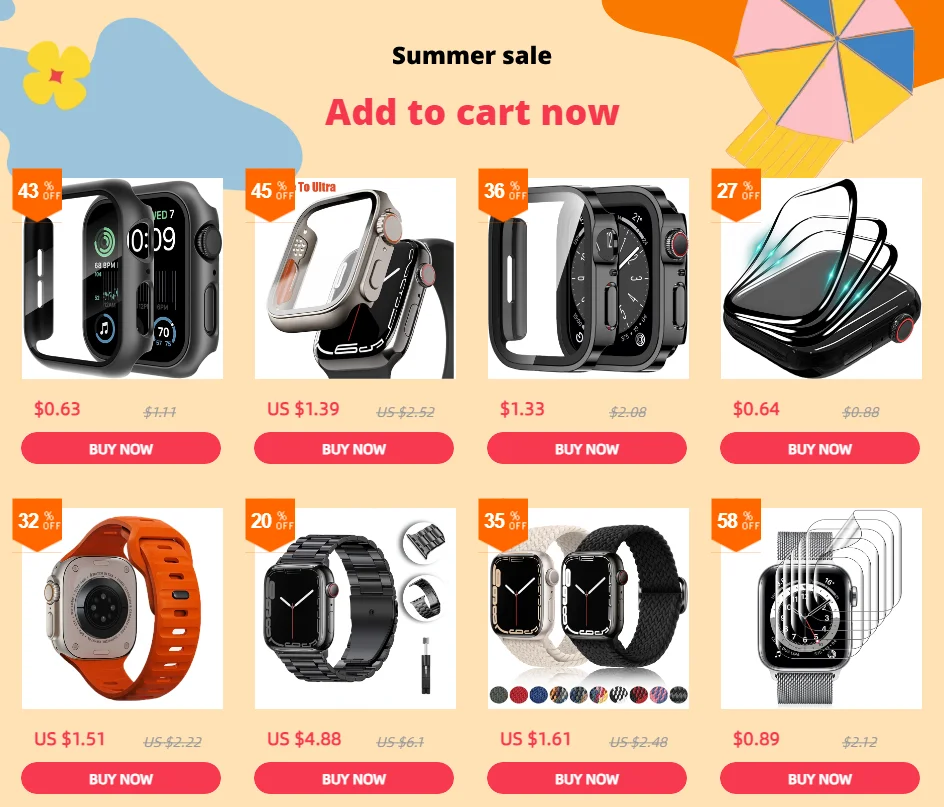 Protective Case with Screen Protector for Apple Watch Series 9 8 7 6 SE 5 3 - 38mm 40mm 41mm 42mm 44mm 45mm - Durable Hard Cover for iWatch Accessories showcase 1