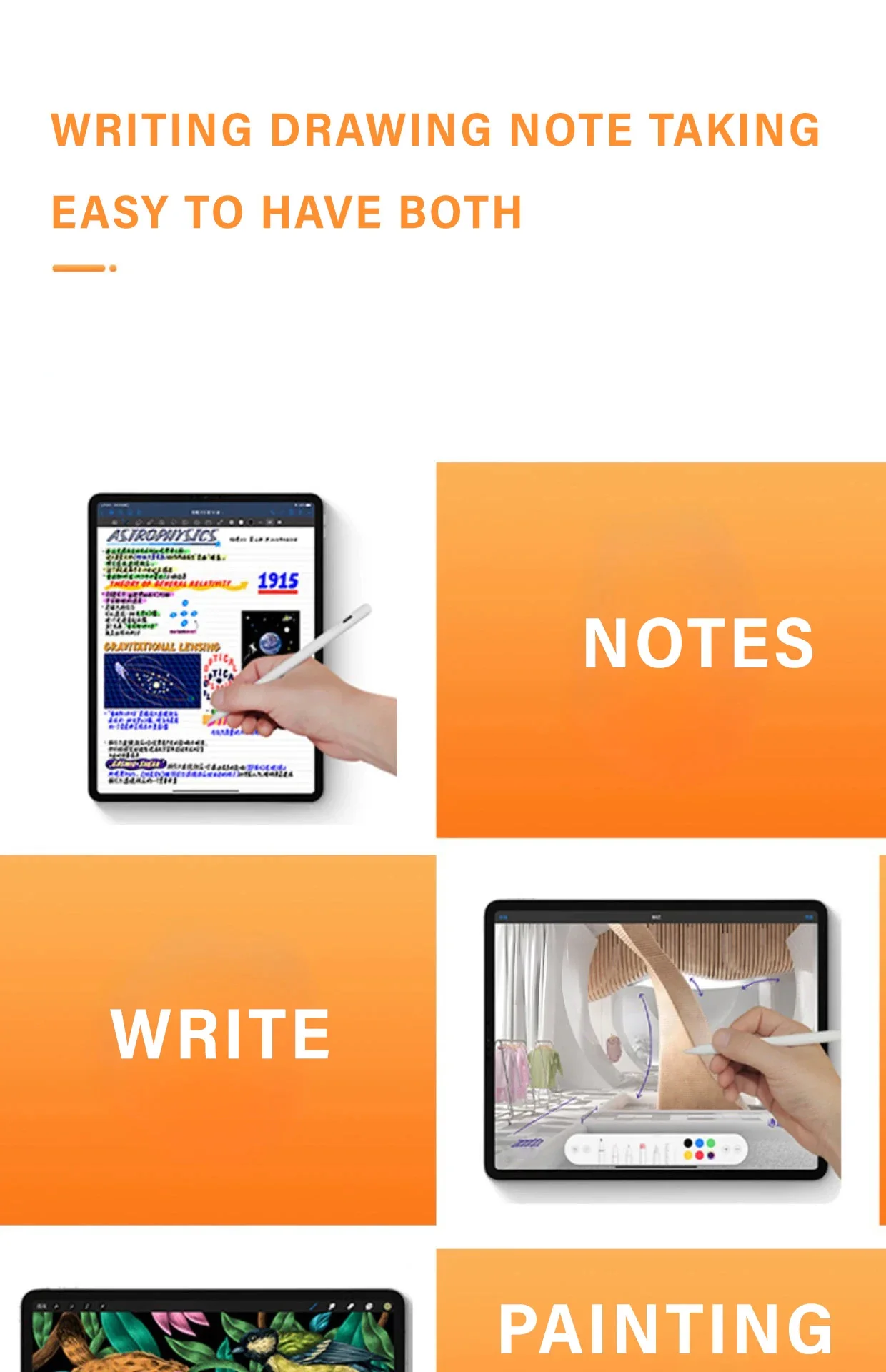 Universal Stylus Pen for All Tablets & Phones - Precise Touch Screen Drawing, Writing, Magnetic Cap, Lightweight Design for iPad, Samsung, Huawei, Xiaomi showcase 7