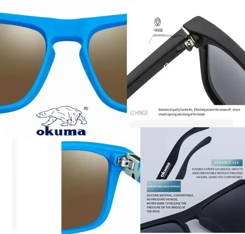 Okuma Polarized Sunglasses for Men & Women - UV400 Protection, Lightweight Eyewear for Cycling, Driving, Fishing, Hiking - Optional Case thumbnail 5