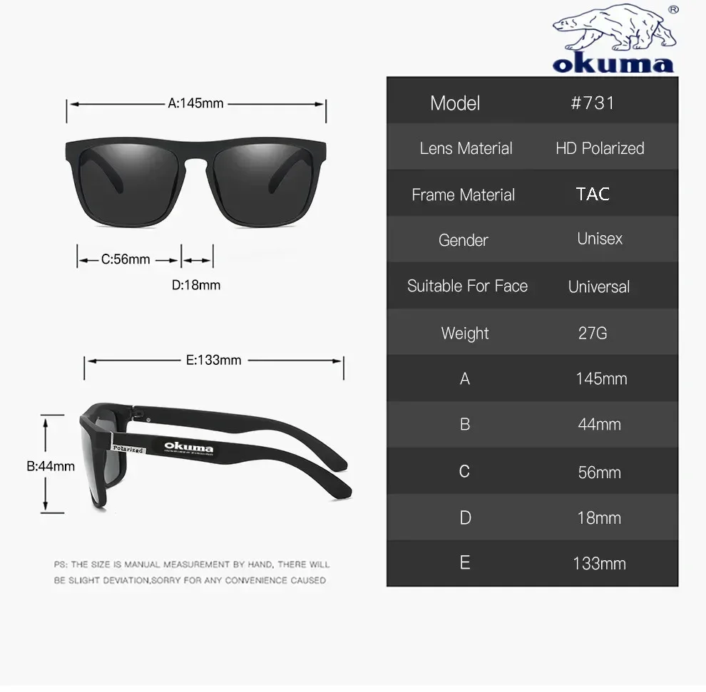 Okuma Polarized Sunglasses for Men & Women - UV400 Protection, Lightweight Eyewear for Cycling, Driving, Fishing, Hiking - Optional Case showcase 7