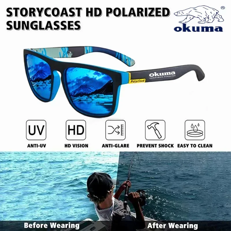 Okuma Polarized Sunglasses for Men & Women - UV400 Protection, Lightweight Eyewear for Cycling, Driving, Fishing, Hiking - Optional Case showcase 3
