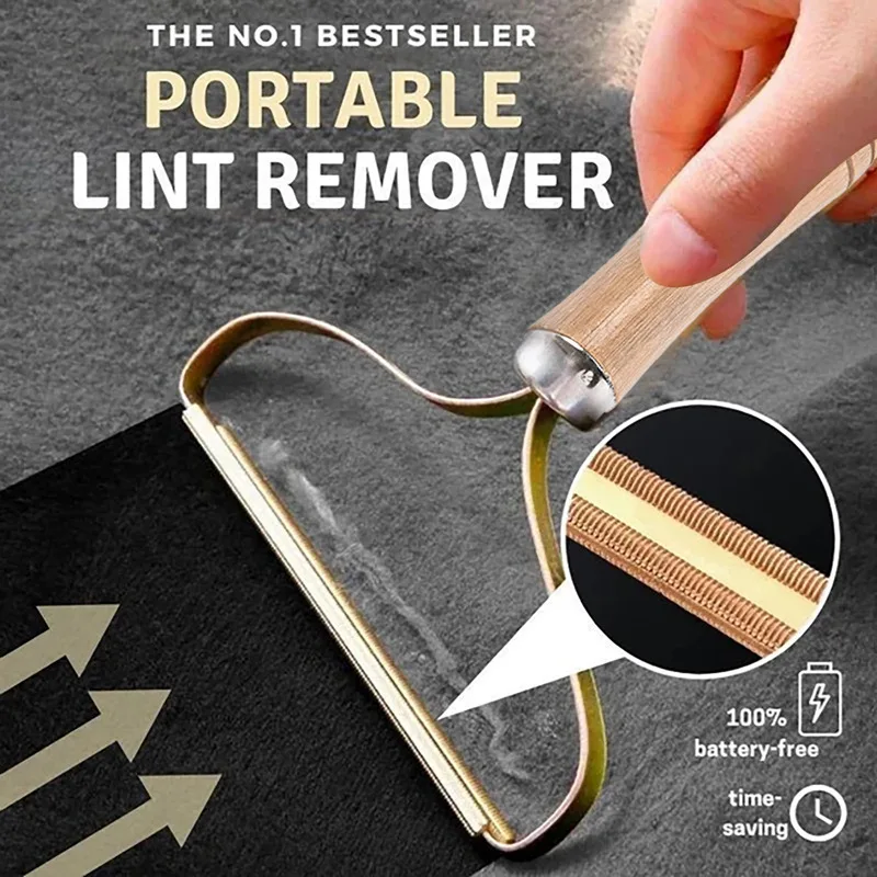 Portable Manual Lint Remover Brush for Pet Hair, Fuzz, and Fabric Shaver - Reusable, Eco-Friendly Clothes Cleaning Tool for Home & Travel thumbnail 3