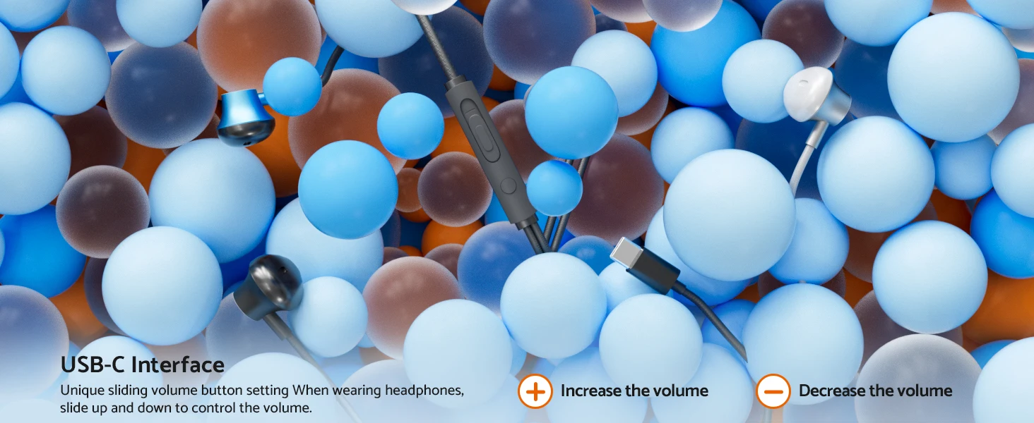 HiFi Surround Sound USB Type-C In-Ear Headphones with Microphone and Volume Control for Samsung Galaxy S24/S23/S22 Ultra, iPhone 15, Pixel, and other USB-C Devices showcase 8