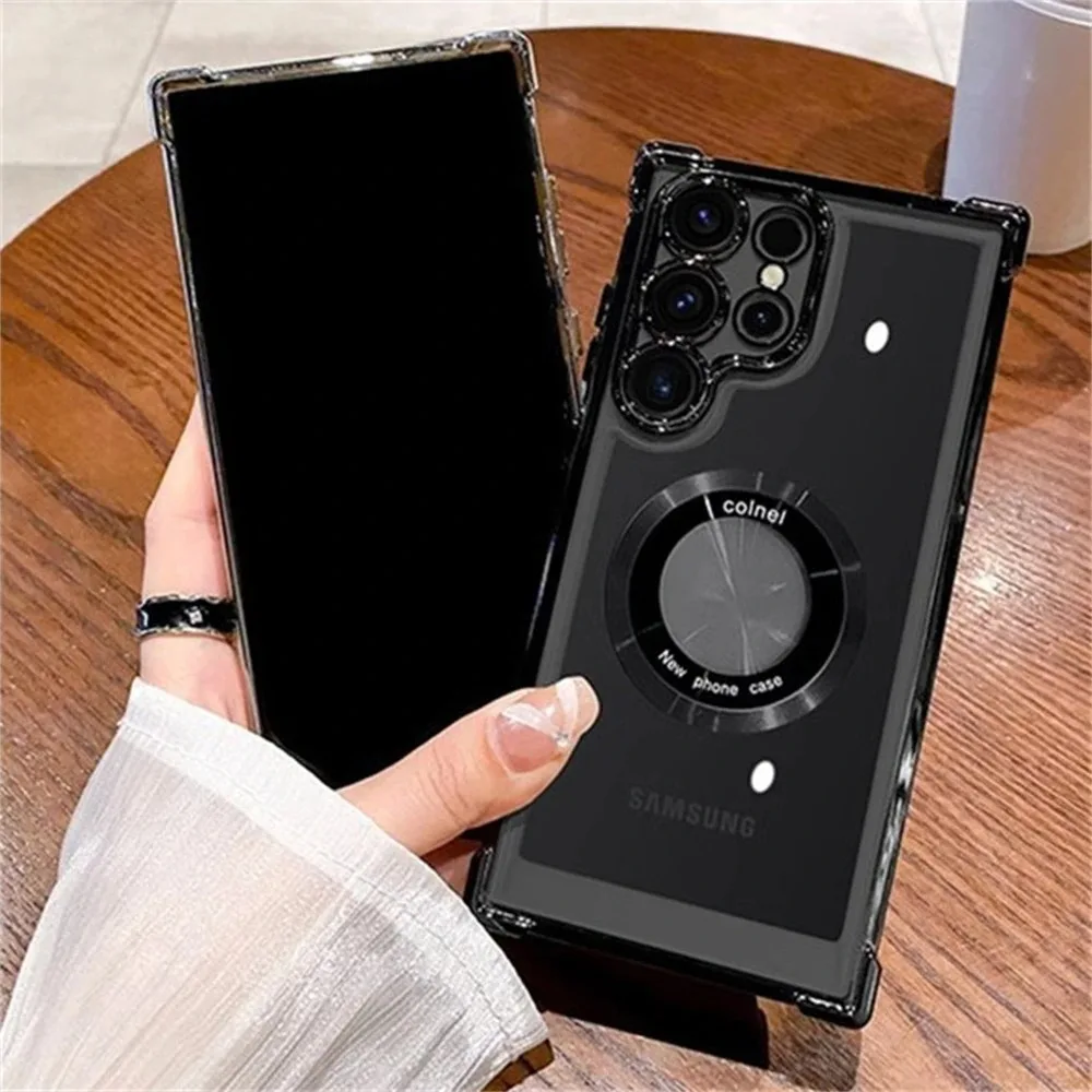 Magsafe Plating Clear Phone Case for Samsung Galaxy S26 S25 S24 S23 Ultra S22 Plus S21 FE A36 A35 A34 A55 A54 A53 - Magnetic Shockproof Protective Cover showcase 13