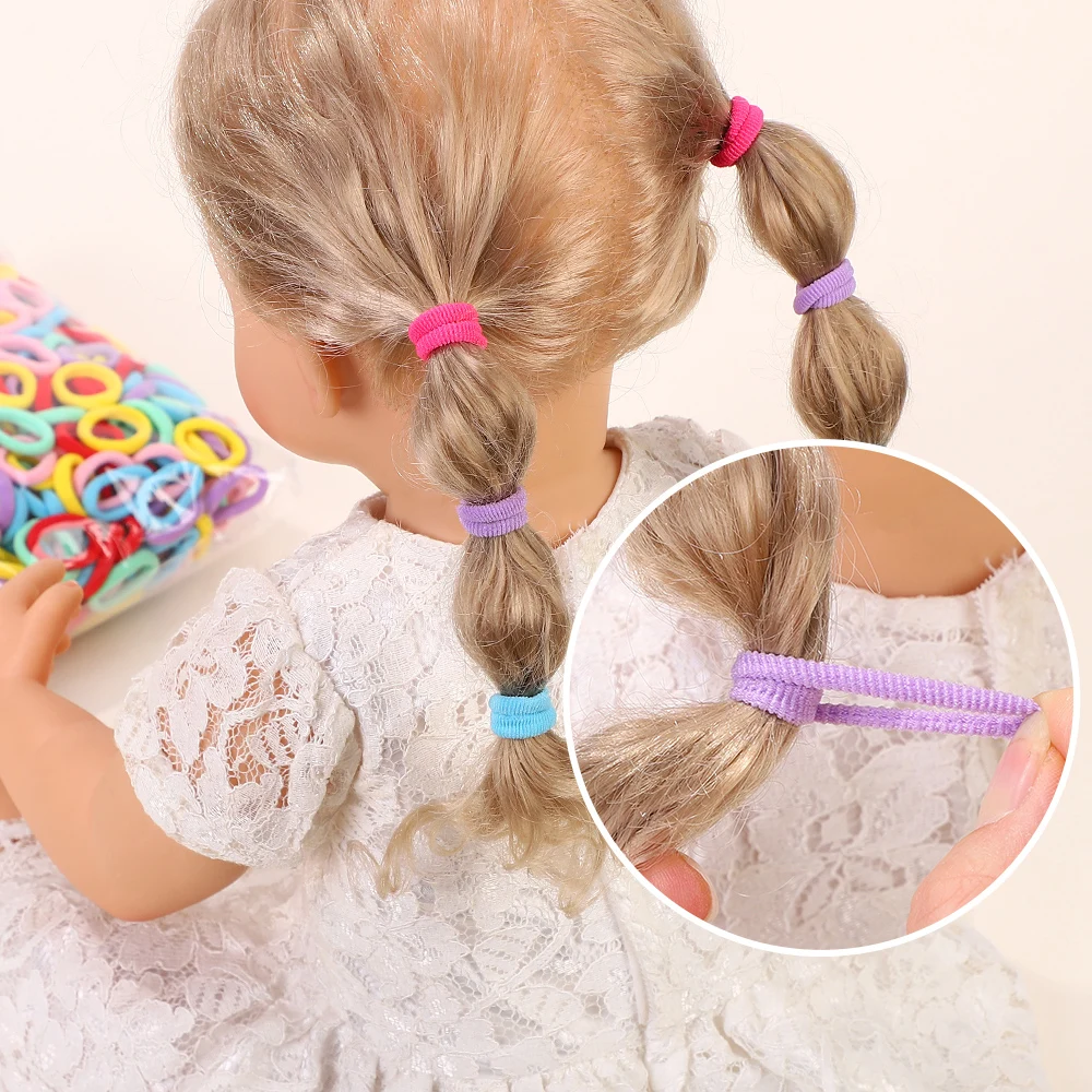 500Pcs Colorful Nylon Elastic Hair Ties for Girls - Secure Ponytail Holder Scrunchie Rubber Bands for Kids Fashion Hair Accessories showcase 7