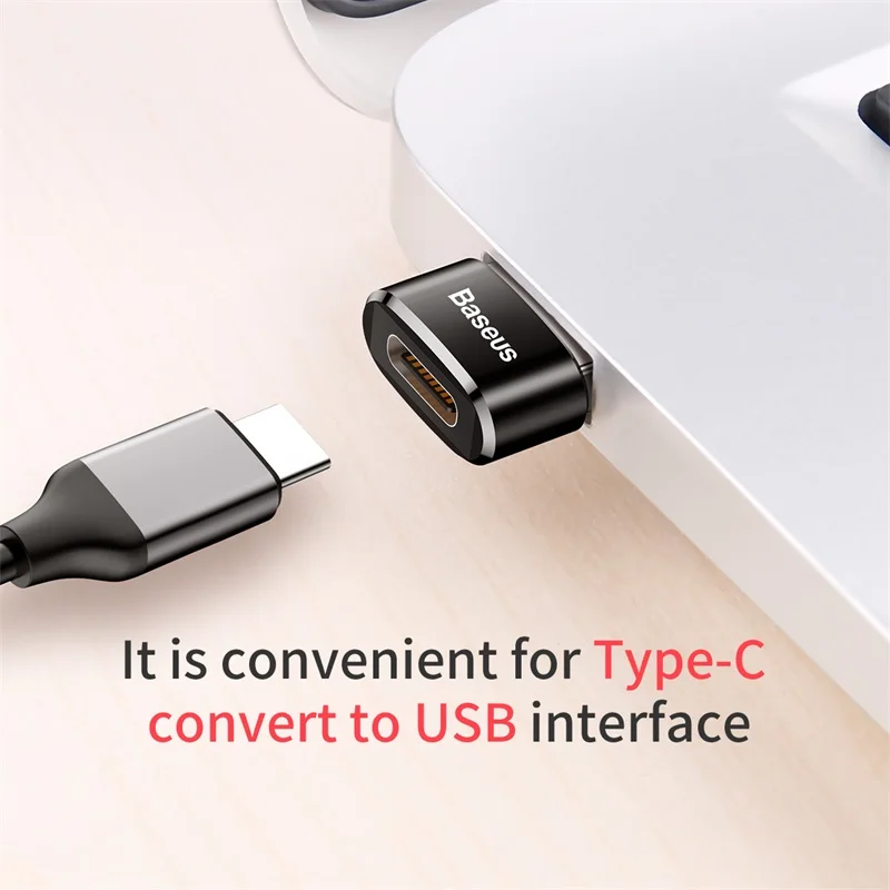 Baseus USB-C OTG Adapter for MacBook & Samsung S20 - USB Male to Type-C Female Converter for Phone & Tablet Data Transfer thumbnail 3