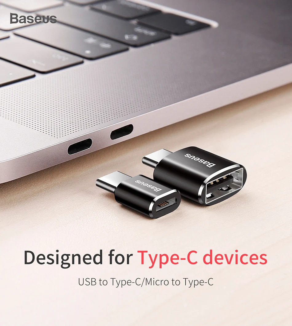 Baseus USB-C OTG Adapter for MacBook & Samsung S20 - USB Male to Type-C Female Converter for Phone & Tablet Data Transfer showcase 1