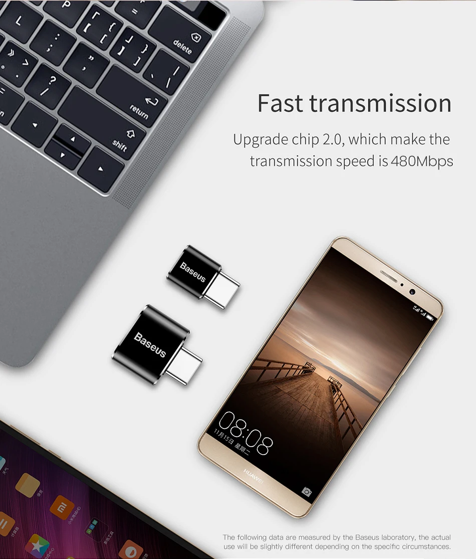 Baseus USB-C OTG Adapter for MacBook & Samsung S20 - USB Male to Type-C Female Converter for Phone & Tablet Data Transfer showcase 10