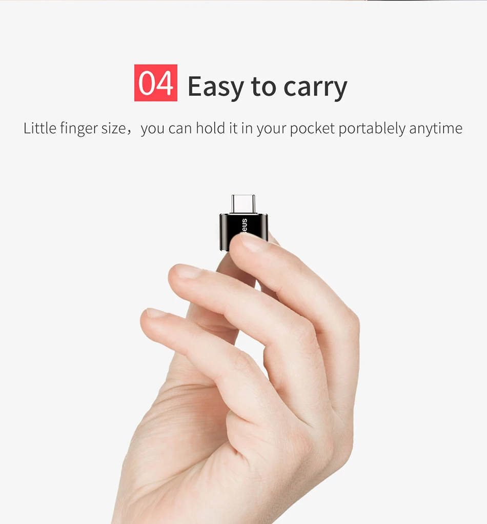 Baseus USB-C OTG Adapter for MacBook & Samsung S20 - USB Male to Type-C Female Converter for Phone & Tablet Data Transfer showcase 12