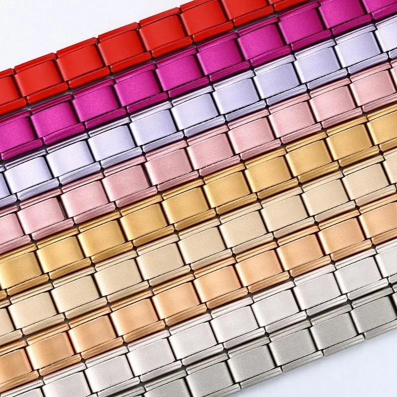 2025 New Unisex 18-Piece Italian Charm Bracelet Set - Stainless Steel Modular Jewelry with Starry Colors, Fits 9mm Links - Wholesale Fashion Accessory thumbnail 3