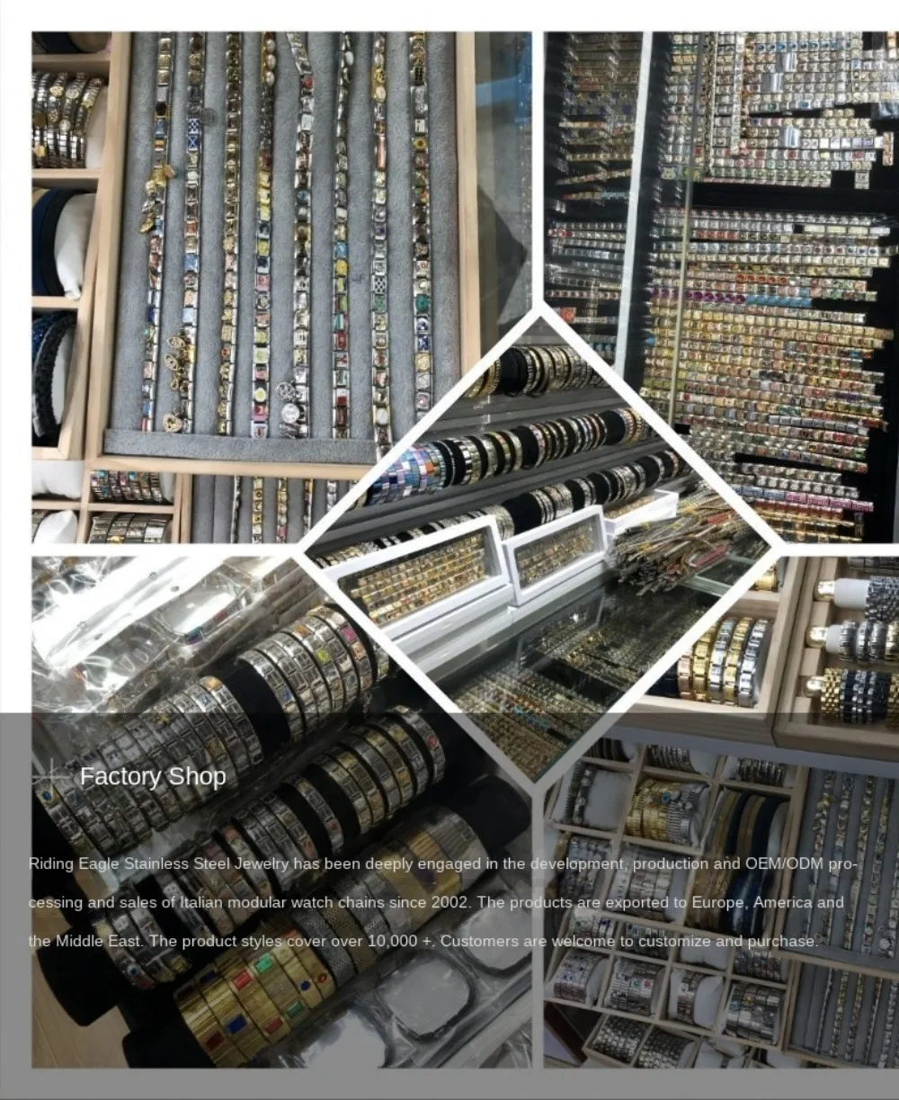 2025 New Unisex 18-Piece Italian Charm Bracelet Set - Stainless Steel Modular Jewelry with Starry Colors, Fits 9mm Links - Wholesale Fashion Accessory showcase 3