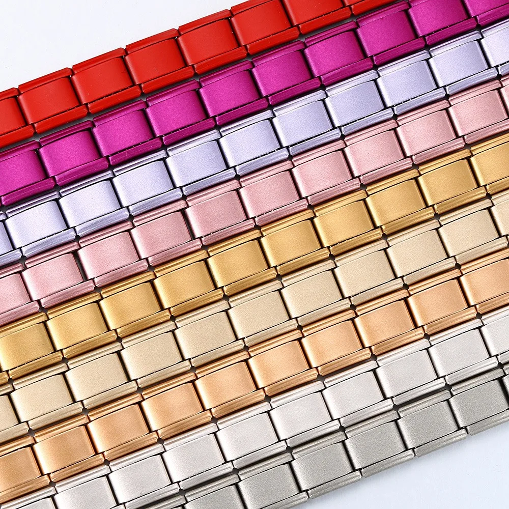 2025 New Unisex 18-Piece Italian Charm Bracelet Set - Stainless Steel Modular Jewelry with Starry Colors, Fits 9mm Links - Wholesale Fashion Accessory showcase 5