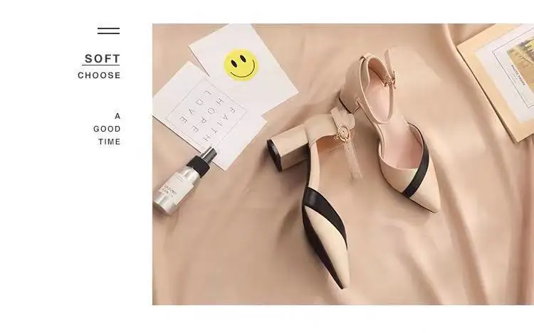 Women's Classic Beige Square Heel Pointed Toe Pumps - Elegant PU Leather Dress Shoes for Parties & Professional Wear showcase 5