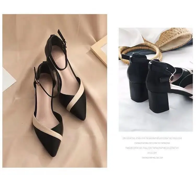 Women's Classic Beige Square Heel Pointed Toe Pumps - Elegant PU Leather Dress Shoes for Parties & Professional Wear showcase 10