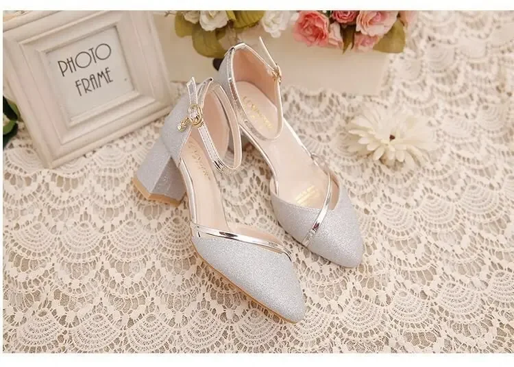 Elegant Women's High-Heeled Shoes - Silver & Gold Party Pumps for Weddings & Special Occasions showcase 8