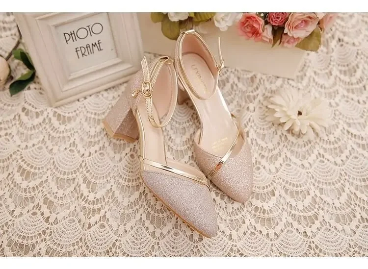 Elegant Women's High-Heeled Shoes - Silver & Gold Party Pumps for Weddings & Special Occasions showcase 14