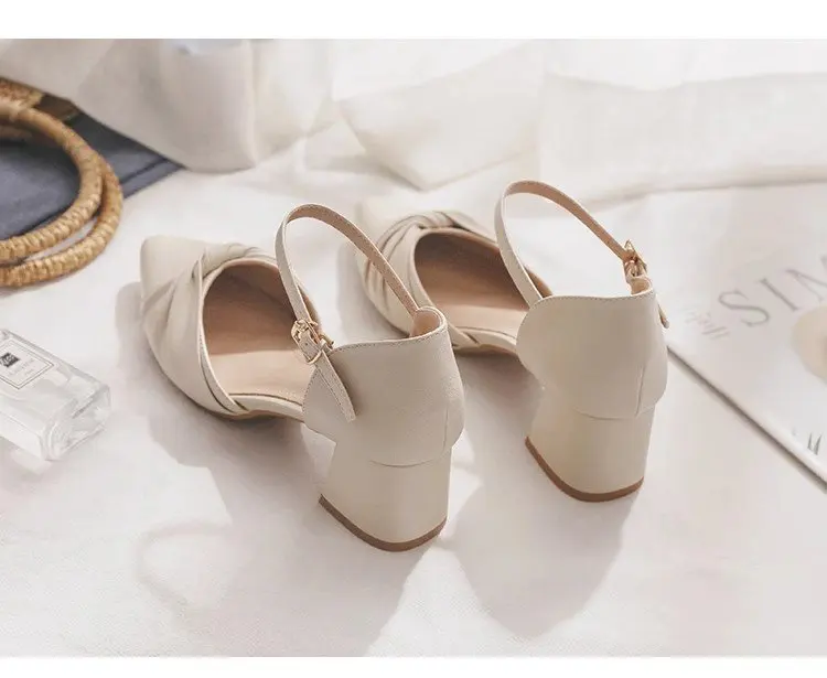 Elegant Bow Prom Party Heels for Women | 2026 Spring Block Heel Ankle Strap Pumps | Comfortable Cutout Closed Toe Casual Sandals showcase 7