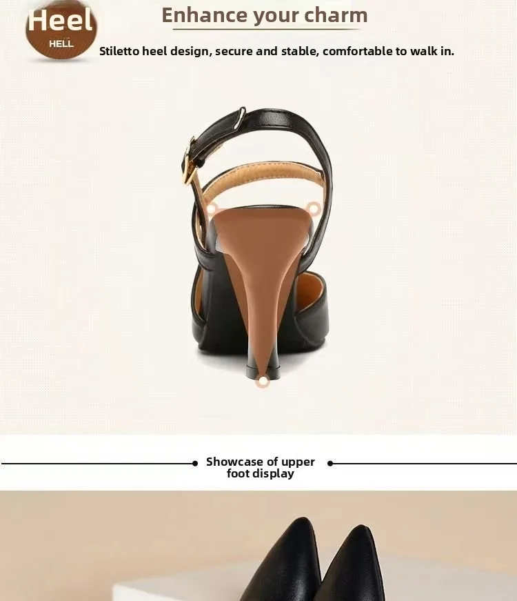 Women's Nude Pointy Toe Block Heel Pumps - Comfortable Business Casual Shoes with Adjustable Strap showcase 8