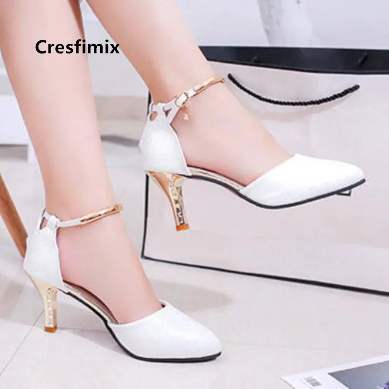 Elegant White PU Leather Stiletto Heel Pumps for Women - Comfortable Fashion Shoes for Office, Career, and Casual Street Style - Spring/Summer Collection thumbnail 2