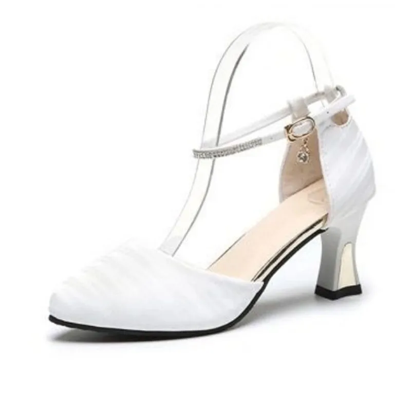 Elegant White PU Leather Stiletto Heel Pumps for Women - Comfortable Fashion Shoes for Office, Career, and Casual Street Style - Spring/Summer Collection thumbnail 6