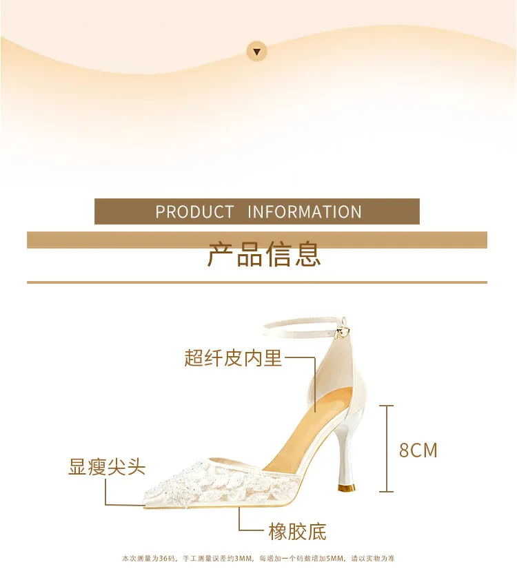 Women's Crystal Toe Sandals 2026: Sexy Rhinestone Strap Pointed High Heels for Nightclubs & Weddings - Elegant White Single Shoes showcase 7