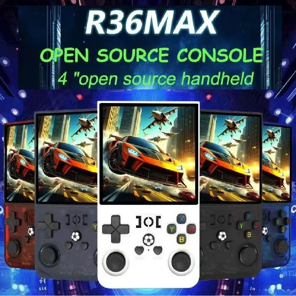 R36Max Super Screen Handheld Game Console – 30,000+ Games, Large Display, Portable Gaming Device, English Version