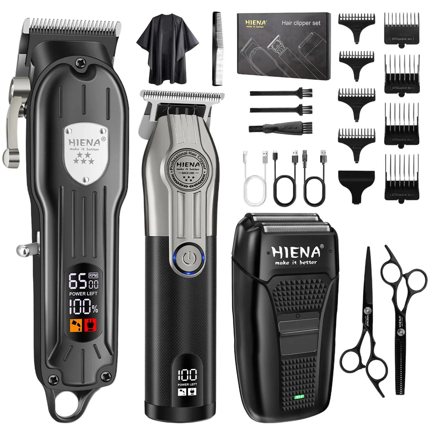 Professional Hair Clipper Set with Sculpting Trimmer Electric Hair Cutting Kit for Beard Hair Grooming - Image 1